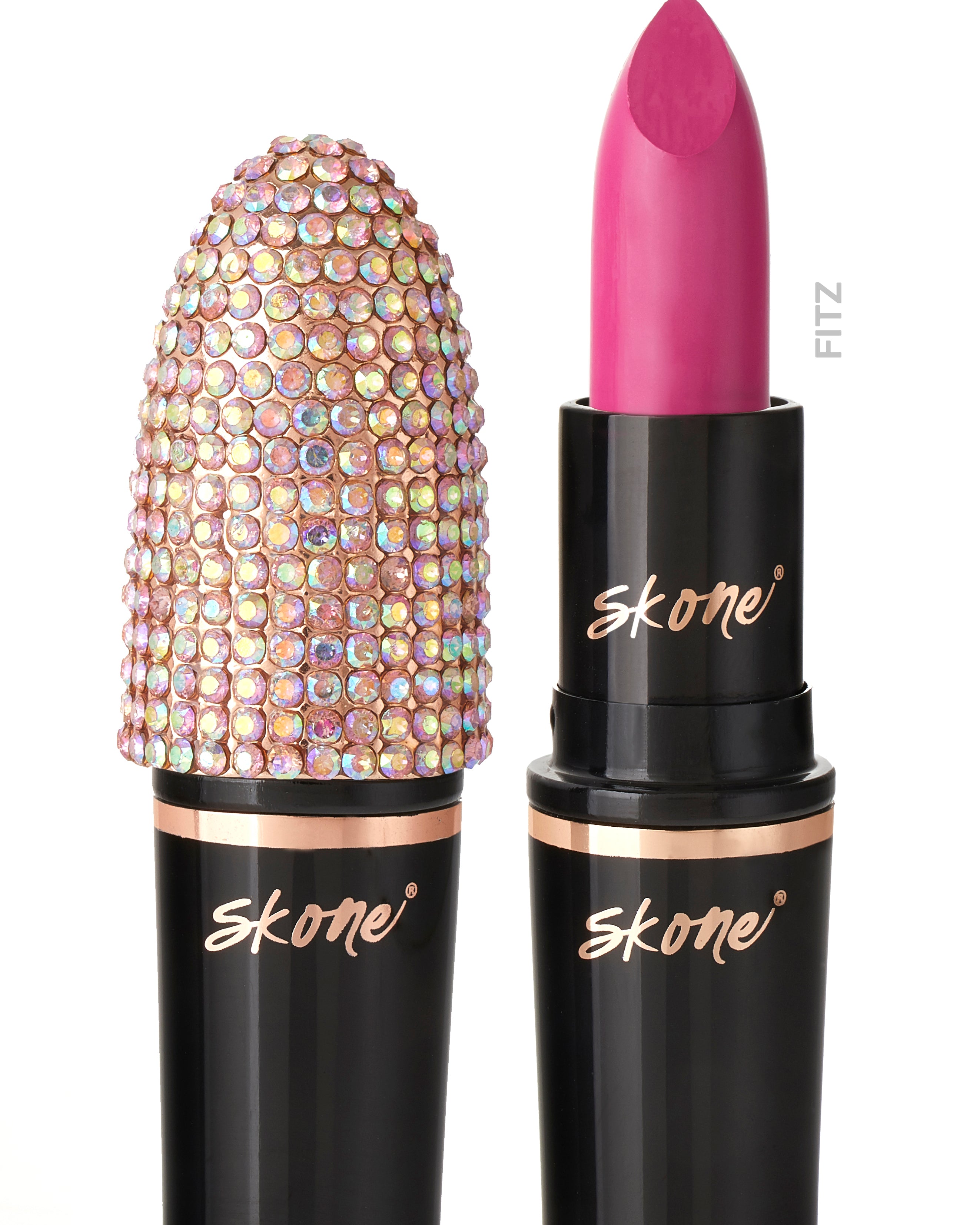 hot pink lipstick  barra de labios de color rosa fuerte