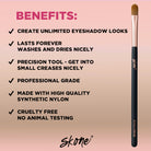  brocha pequeña para sombra de ojos en crema