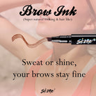 black hair brown eyebrows